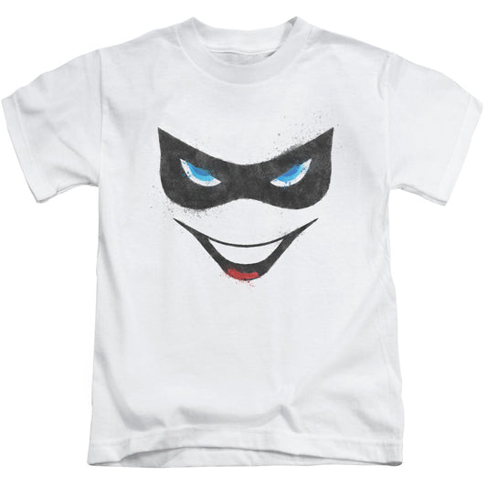 Batman Harley Face Juvenile Kids Youth T Shirt White Officially Licensed