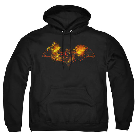 Batman Molten Logo Mens Hoodie Black Officially Licensed
