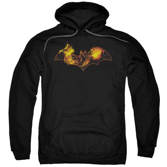 Batman Molten Logo Mens Hoodie Black Officially Licensed