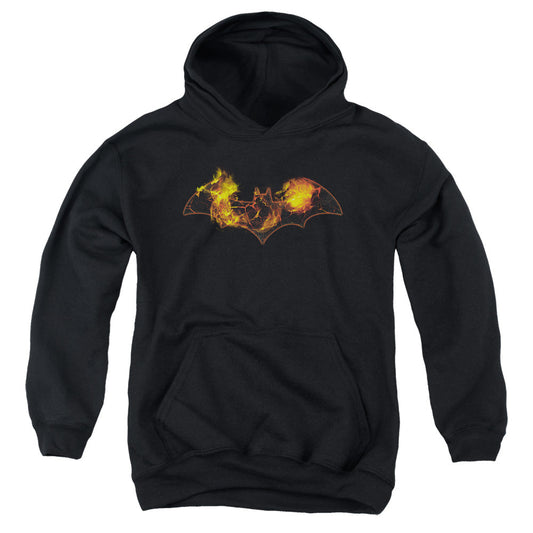 Batman Molten Logo Kids Youth Hoodie Black Officially Licensed