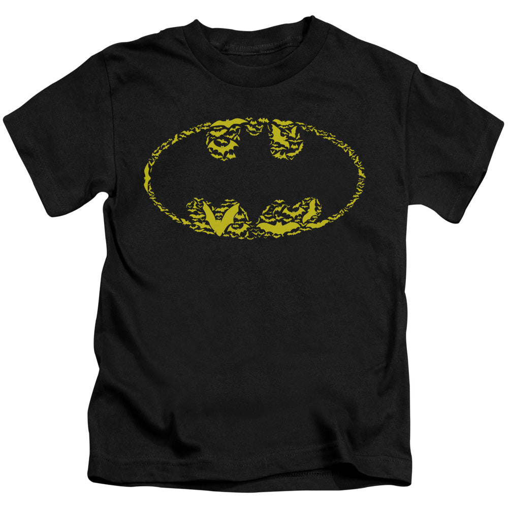 Batman Bats On Bats Juvenile Kids Youth T Shirt Black Officially Licensed