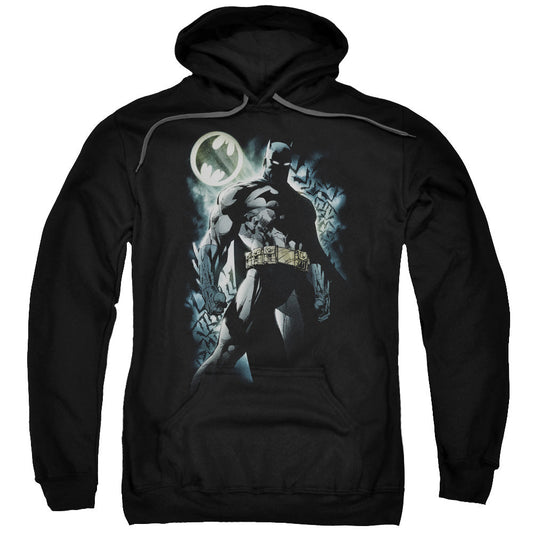 Batman The Knight Mens Hoodie Black Officially Licensed