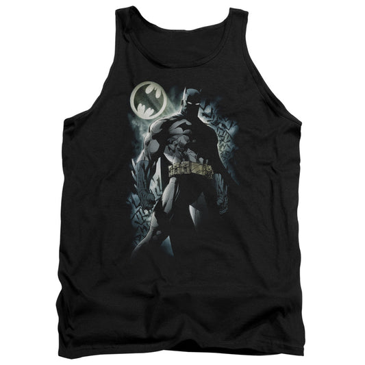 Batman The Knight Mens Tank Top Shirt Black Officially Licensed