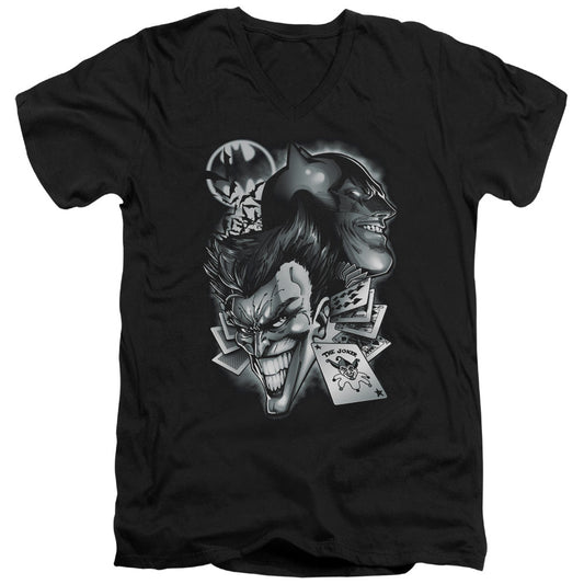Batman Archenemies Mens Slim Fit V Neck T Shirt Black Officially Licensed