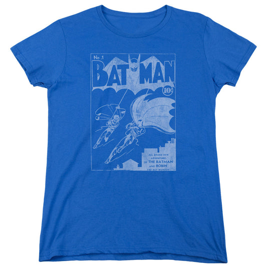 Batman Issue 1 Cover Womens T Shirt Royal Blue Officially Licensed