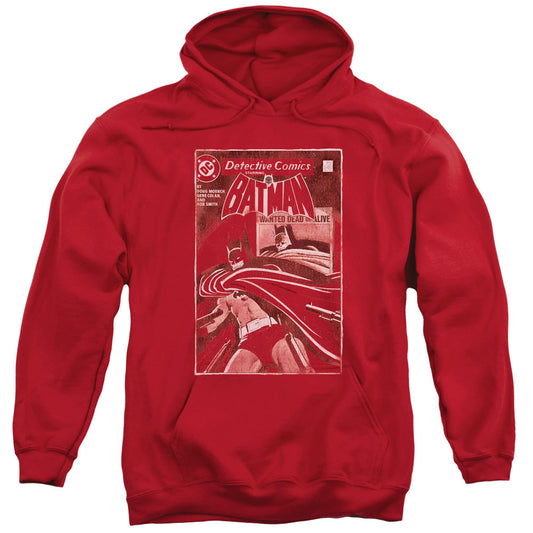 Batman Doa Cover Mens Hoodie Red Officially Licensed