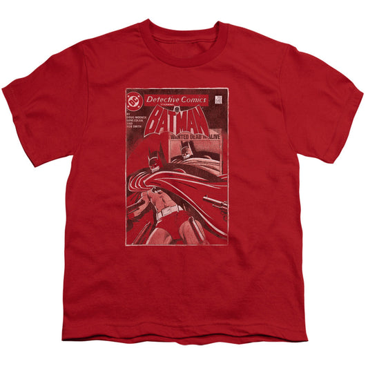 Batman Doa Cover Kids Youth T Shirt Red Officially Licensed