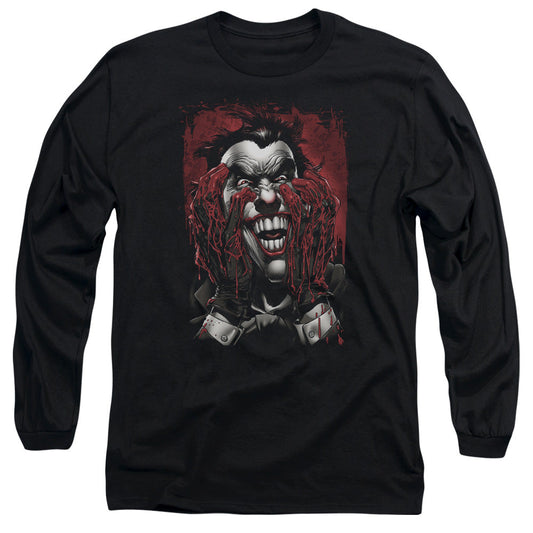 Batman Blood In Hands Mens Long Sleeve Shirt Black Officially Licensed