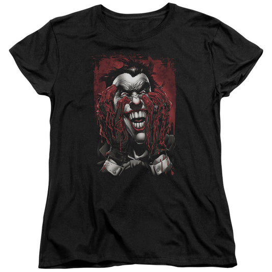 Batman Blood In Hands Womens T Shirt Black Officially Licensed