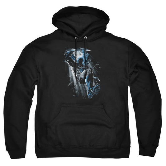 Batman Bat Crash Mens Hoodie Black Officially Licensed