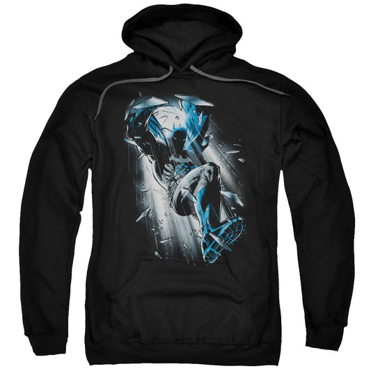 Batman Bat Crash Mens Hoodie Black Officially Licensed