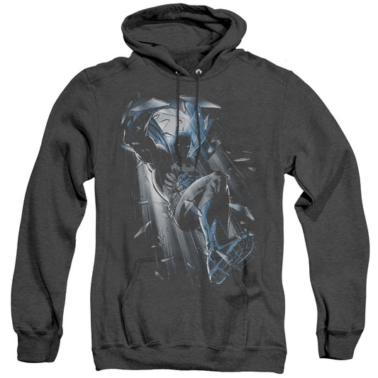Batman Bat Crash Heather Mens Hoodie Black Officially Licensed