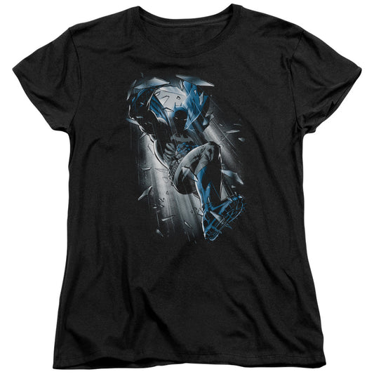 Batman Bat Crash Womens T Shirt Black Officially Licensed