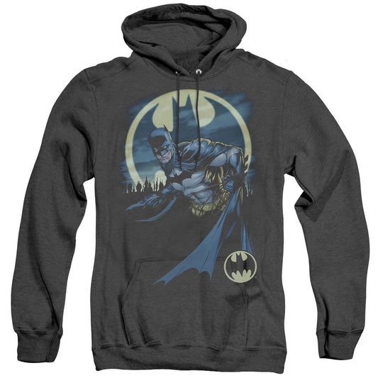 Batman Heed The Call Heather Mens Hoodie Black Officially Licensed