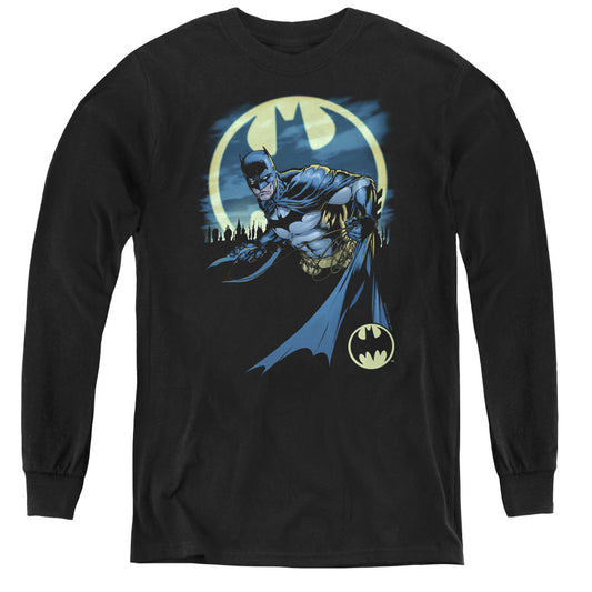 Batman Heed The Call Long Sleeve Kids Youth T Shirt Black Officially Licensed