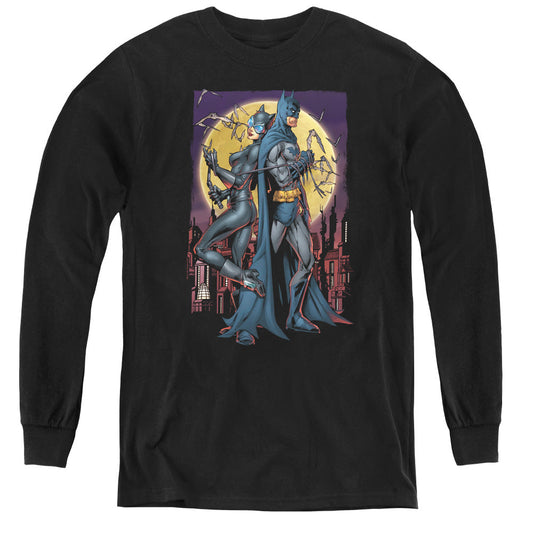 Batman Paint The Town Red Long Sleeve Kids Youth T Shirt Black Officially Licensed