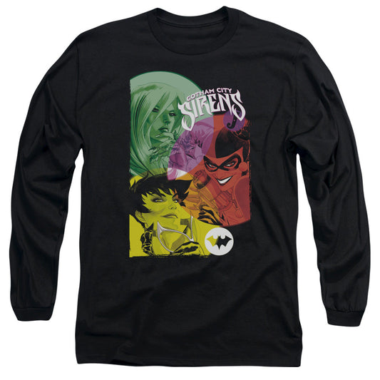 Batman Gotham Sirens Mens Long Sleeve Shirt Black Officially Licensed