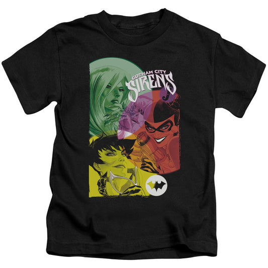 Batman Gotham Sirens Juvenile Kids Youth T Shirt Black Officially Licensed