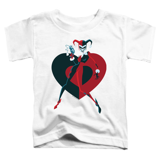 Batman Harely Heart Toddler Kids Youth T Shirt White Officially Licensed