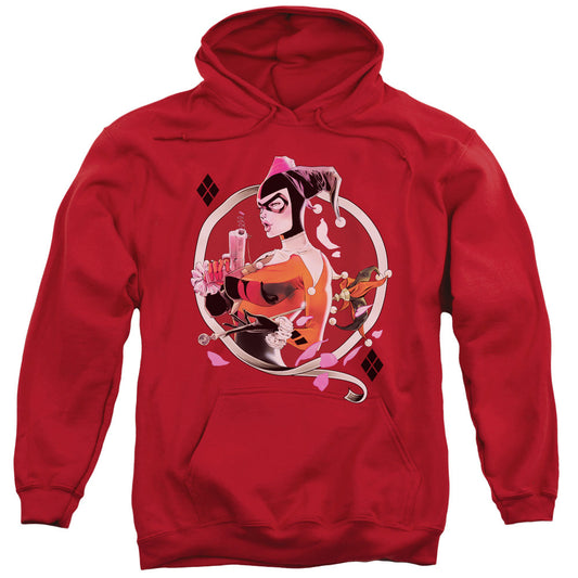 Batman Harley Q Mens Hoodie Red Officially Licensed