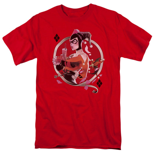 Batman Harley Q Mens T Shirt Red Officially Licensed