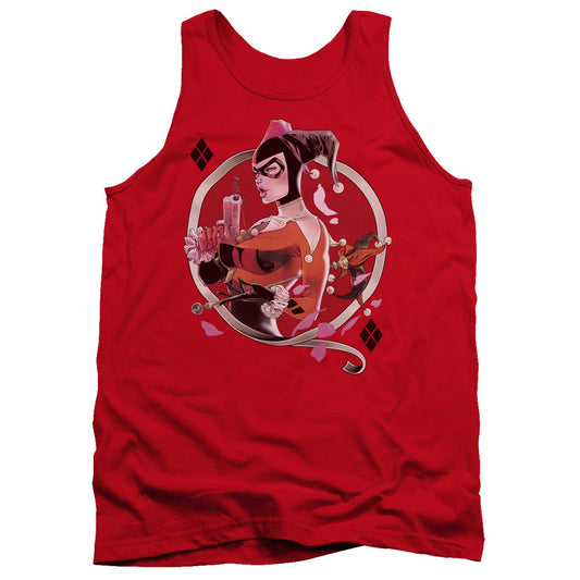 Batman Harley Q Mens Tank Top Shirt Red Officially Licensed