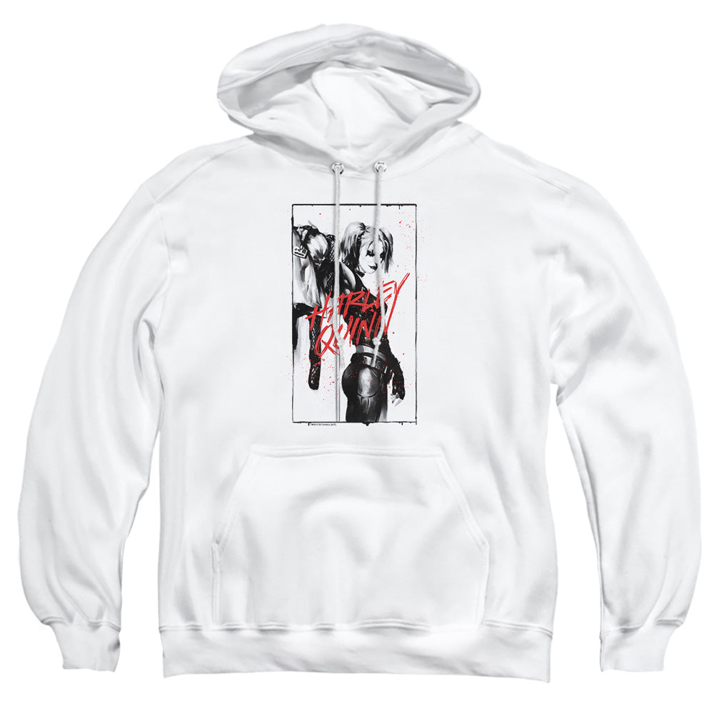 Batman Inked Quinn Mens Hoodie White Officially Licensed
