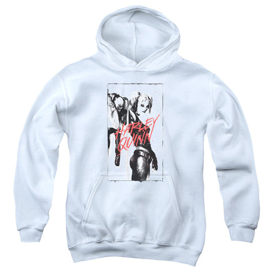 Batman Inked Quinn Kids Youth Hoodie White Officially Licensed