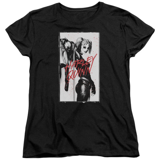 Batman Inked Quinn Womens T Shirt Black Officially Licensed