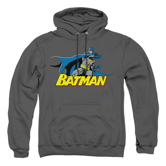 Batman 8 Bit Cape Mens Hoodie Charcoal Officially Licensed