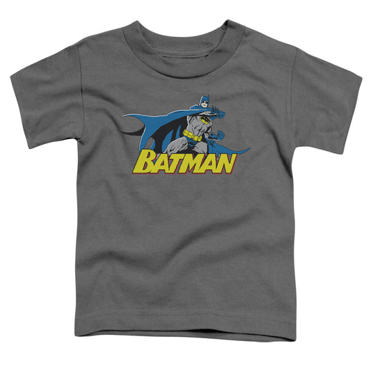 Batman 8 Bit Cape Toddler Kids Youth T Shirt Charcoal Officially Licensed