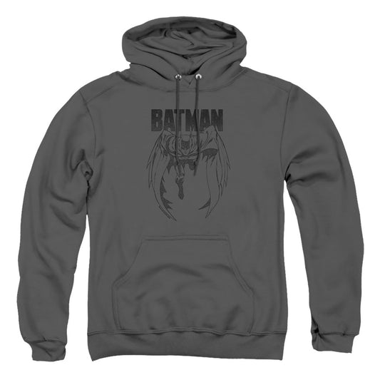 Batman Grey Noise Mens Hoodie Charcoal Officially Licensed