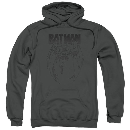 Batman Grey Noise Mens Hoodie Charcoal Officially Licensed