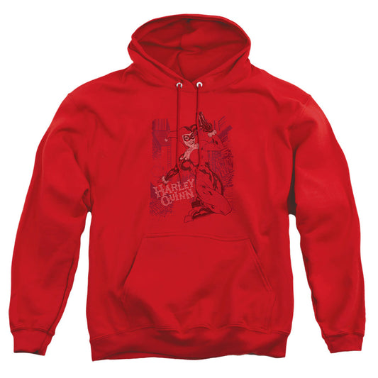 Batman Harleys Packing Mens Hoodie Red Officially Licensed