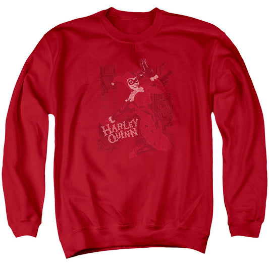 Batman Harleys Packing Mens Crewneck Sweatshirt Red