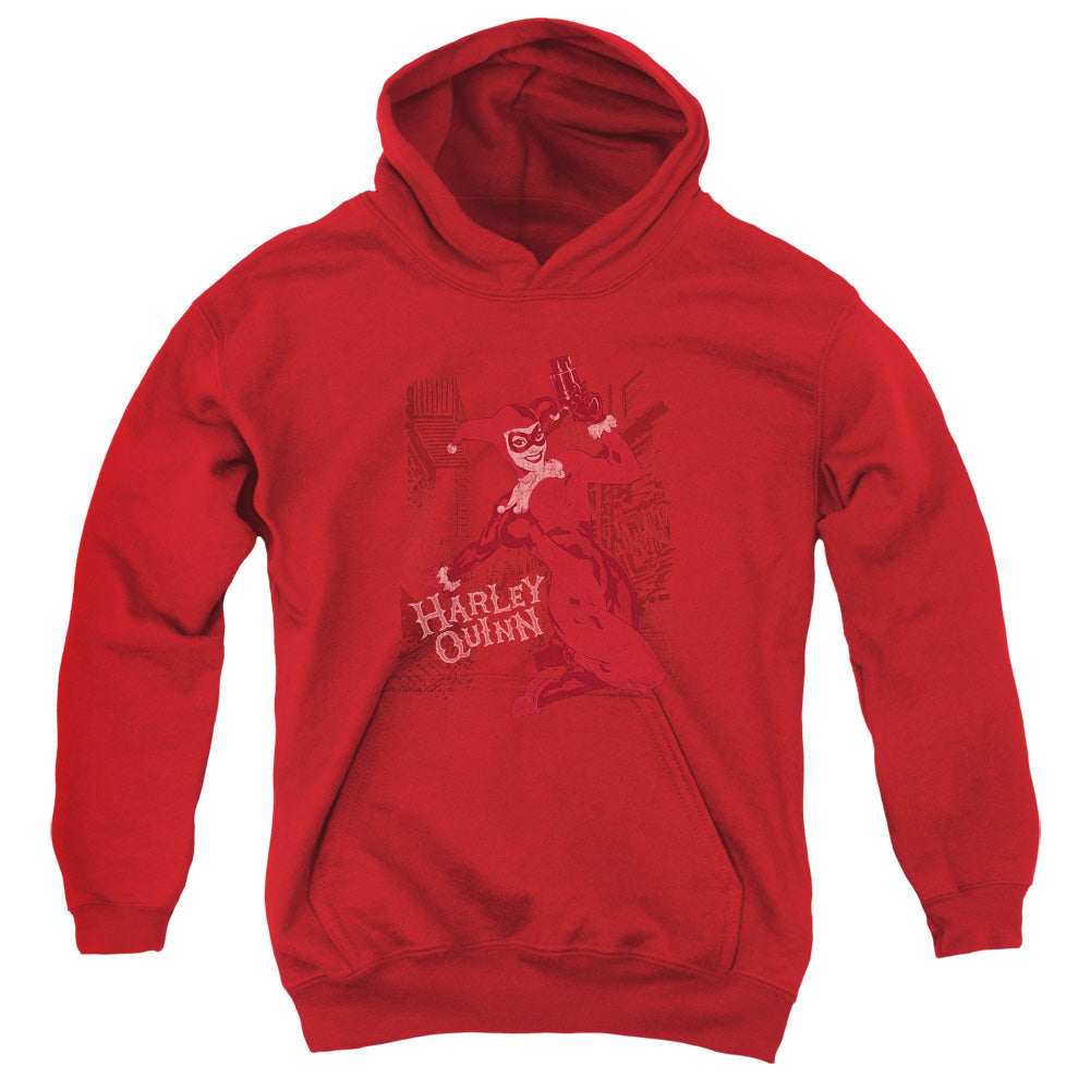 Batman Harleys Packing Kids Youth Hoodie Red Officially Licensed