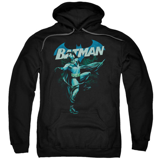 Batman Blue Bat Mens Hoodie Black Officially Licensed