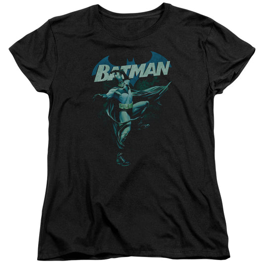 Batman Blue Bat Womens T Shirt Black Officially Licensed