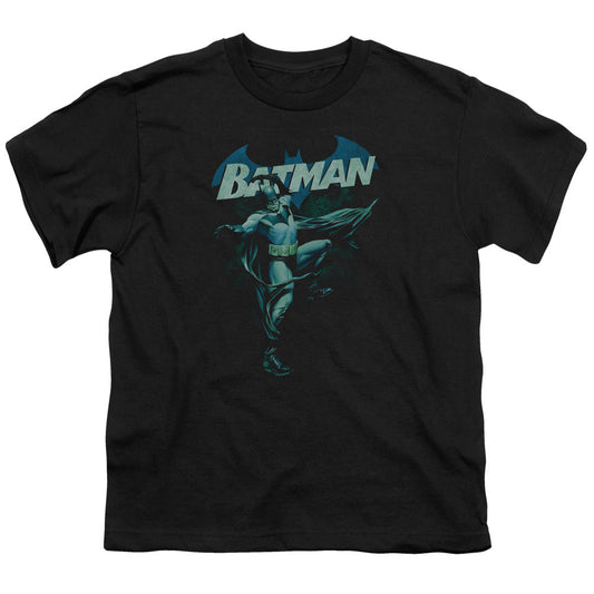 Batman Blue Bat Kids Youth T Shirt Black Officially Licensed