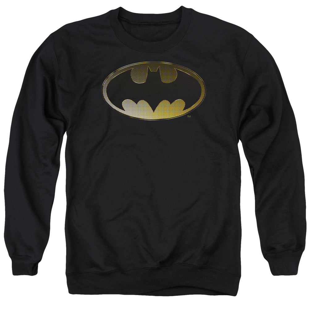 Batman Halftone Bat Mens Crewneck Sweatshirt Black