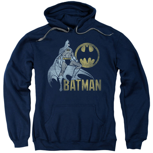 Batman Knight Watch Mens Hoodie Navy Blue Officially Licensed