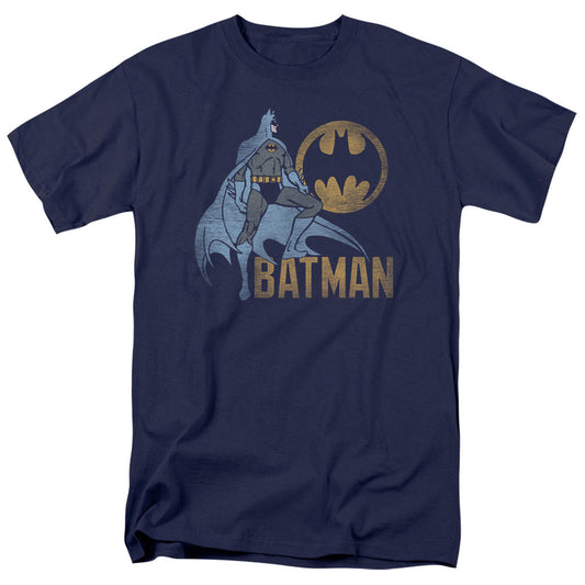 Batman Knight Watch Mens T Shirt Navy Officially Licensed
