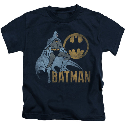 Batman Knight Watch Juvenile Kids Youth T Shirt Navy Blue Officially Licensed