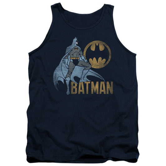 Batman Knight Watch Mens Tank Top Shirt Navy Blue Officially Licensed