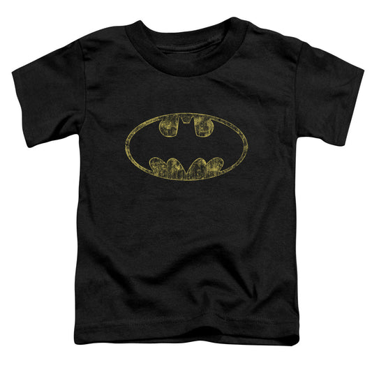 Batman Tatered Logo Toddler Kids Youth T Shirt Black Officially Licensed