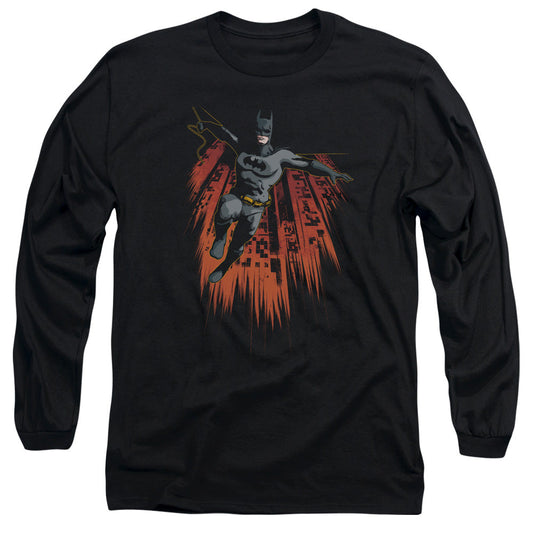 Batman Majestic Mens Long Sleeve Shirt Black Officially Licensed