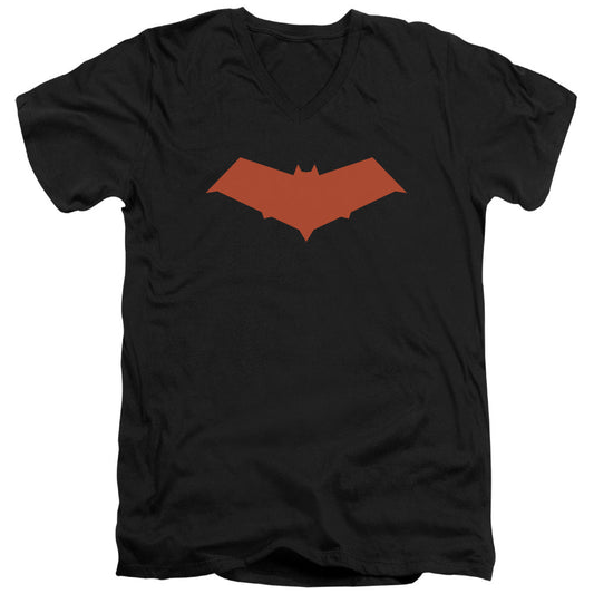 Batman Red Hood Mens Slim Fit V Neck T Shirt Black Officially Licensed