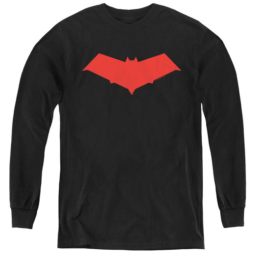 Batman Red Hood Long Sleeve Kids Youth T Shirt Black Officially Licensed