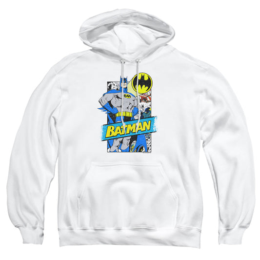 Batman Out Of The Pages Mens Hoodie White Officially Licensed
