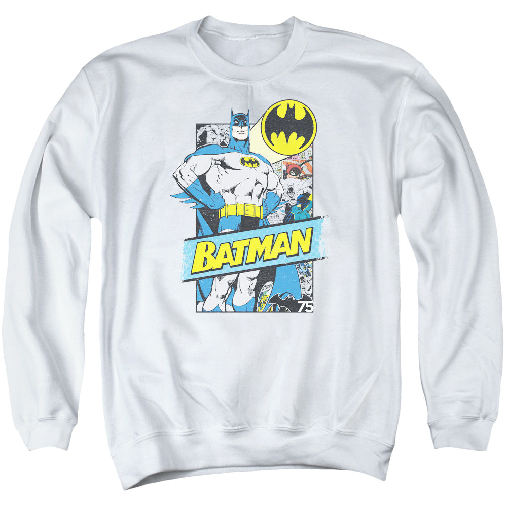 Batman Out Of The Pages Mens Crewneck Sweatshirt White
